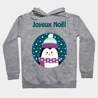 Joyeux Noel - Merry Christmas penguin wishes (French) Hoodie